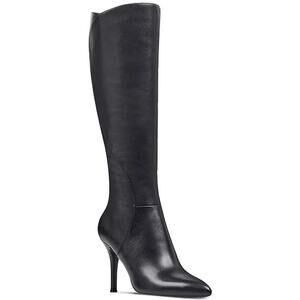 Nine West Black Knee-High Heeled Boots